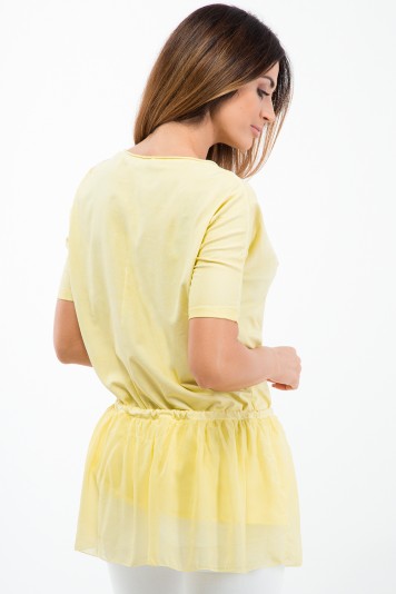 Tunika so štýlovou sukničkou, žltá