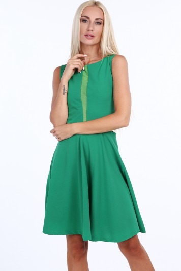 Zelené dámske šaty so šifónom